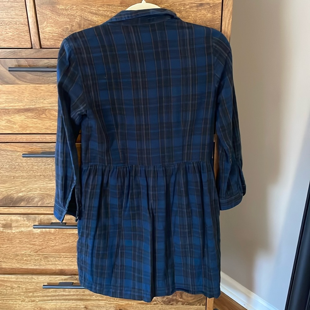 Gap 100% Cotton Plaid Button-Up Dress - Picture 2 of 4